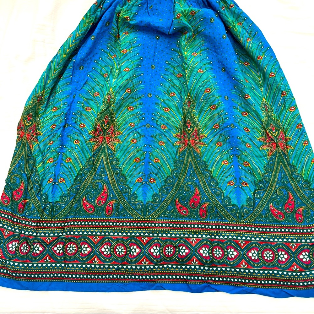 💙 summer print dress in blue / green from Singapore